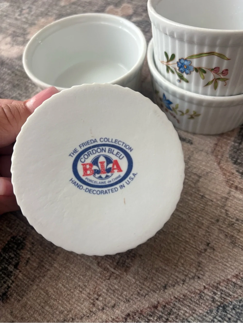 Cottage core floral porcelain ramekin set – BIA Cordon Bleu Frida collection